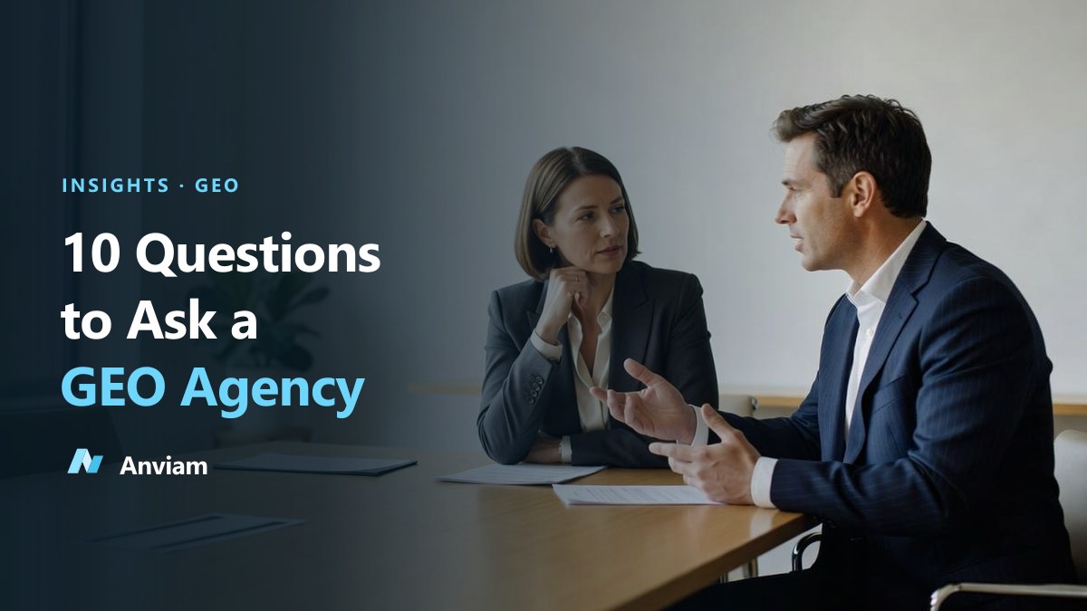 10 Questions to Ask a GEO Agency